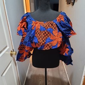 Ofuure African print crop top size S/M